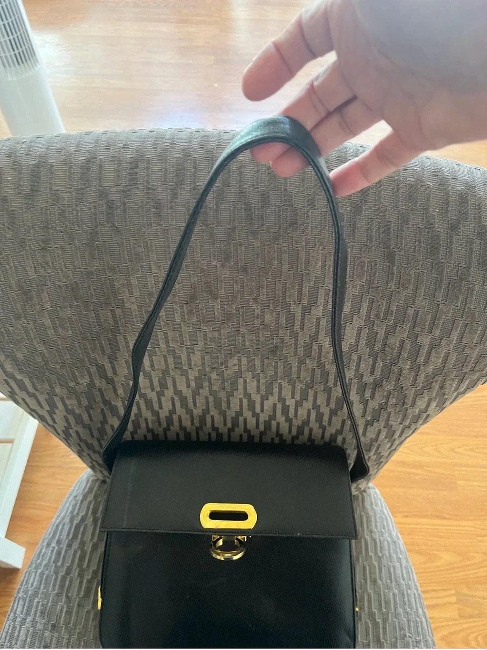 Vintage Salvatore Ferragamo Gancini Flap Leather Crossbody 10x8x2